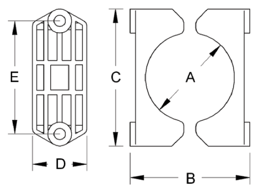 BICON-Prysmian-Afumex-Two-Bolt-Cable-Cleat-374-LSF-Series